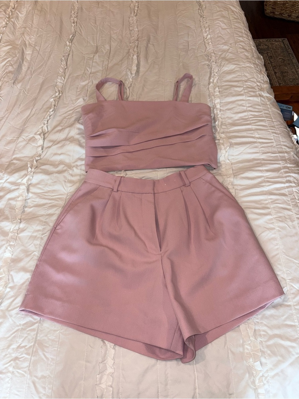 Abercrombie & Fitch Pink High Waist Shorts Set
